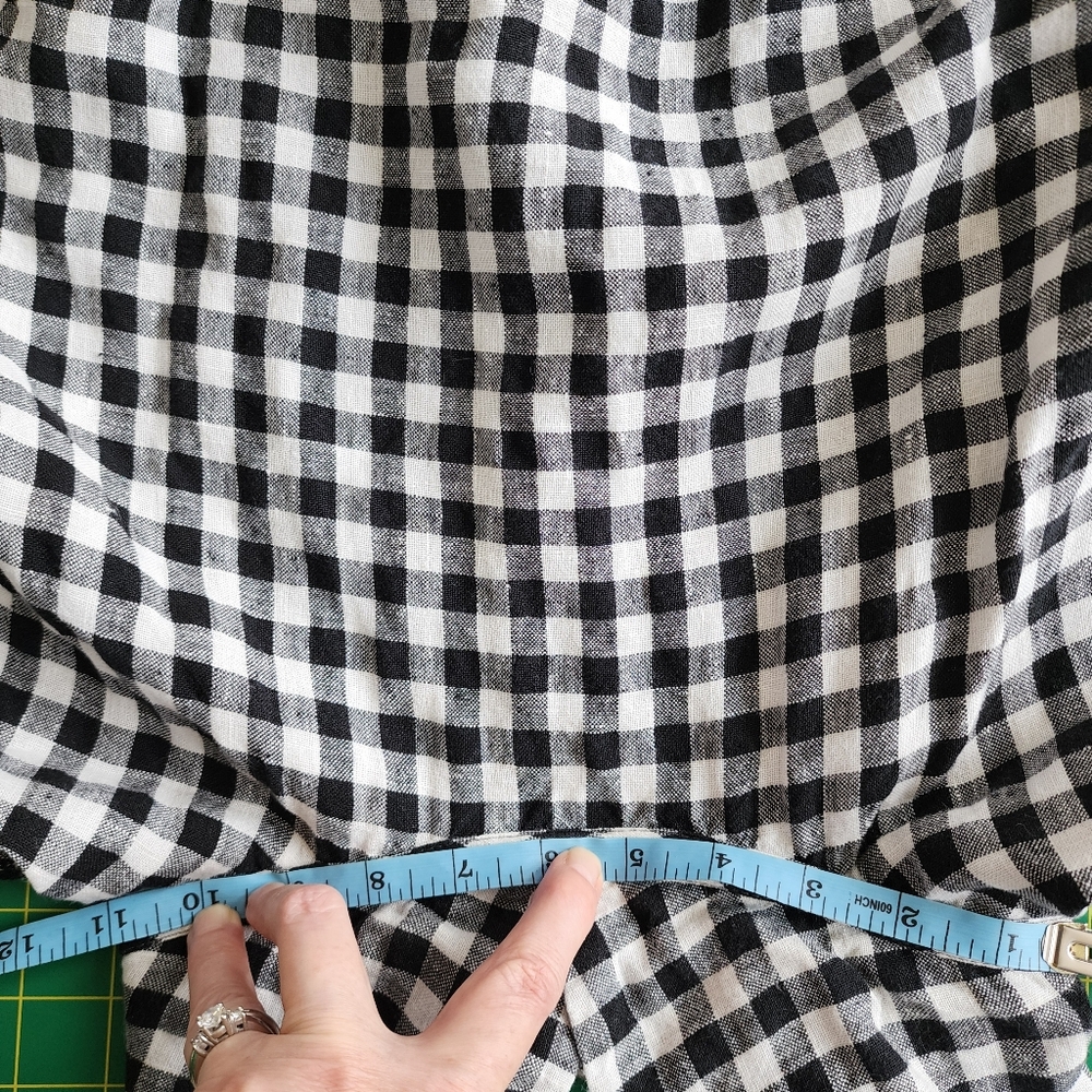 LINENBEE Gingham Linen Top~M - Picture 8 of 8